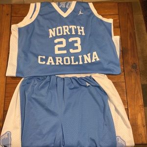 Jordan UNC authentic complete uniform set
